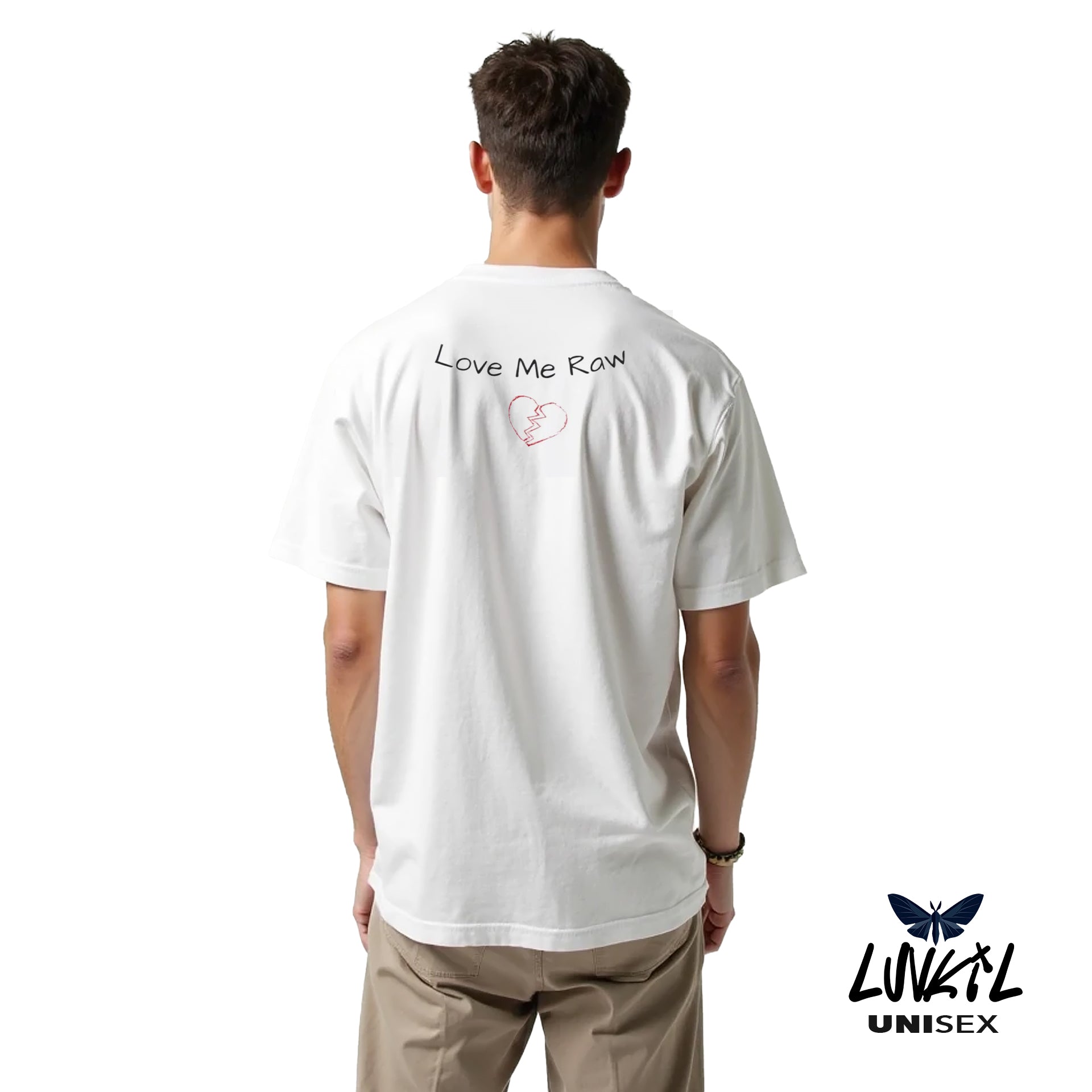 LOVE ME RAW TEE - WHITE