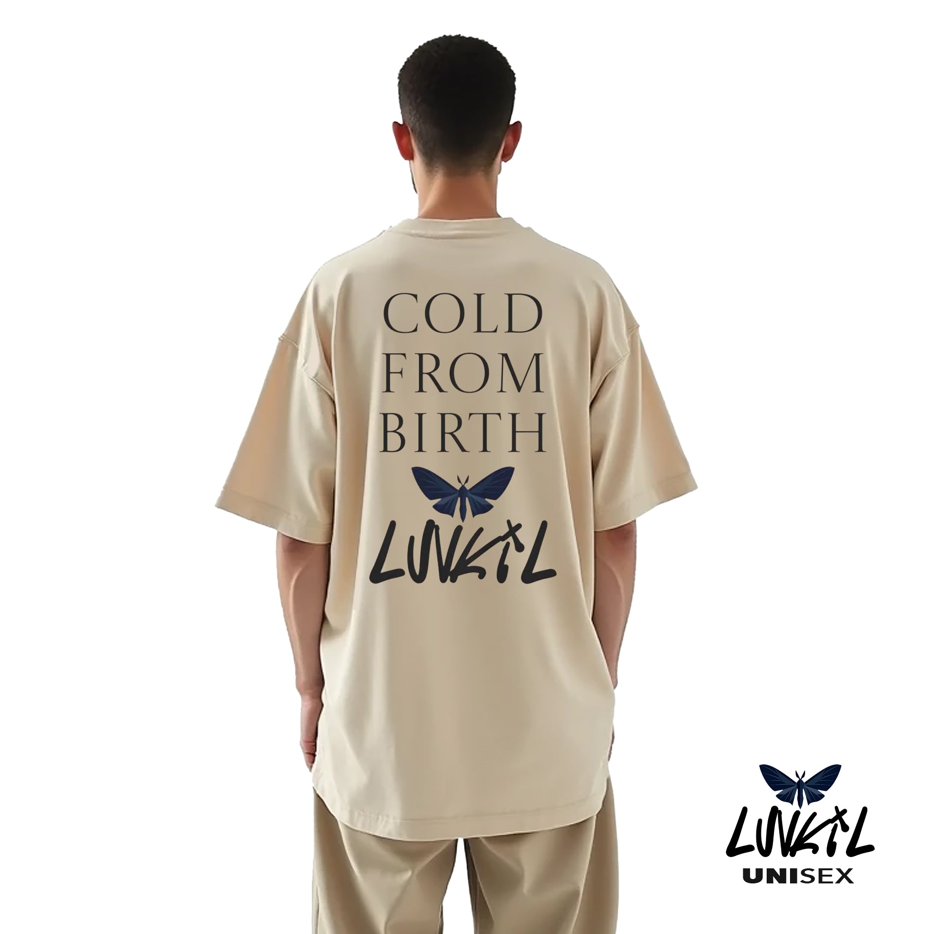 COLD FROM BIRTH TEE - BEIGE