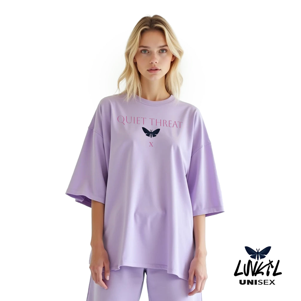 QUIET THREAT TEE - LILAC