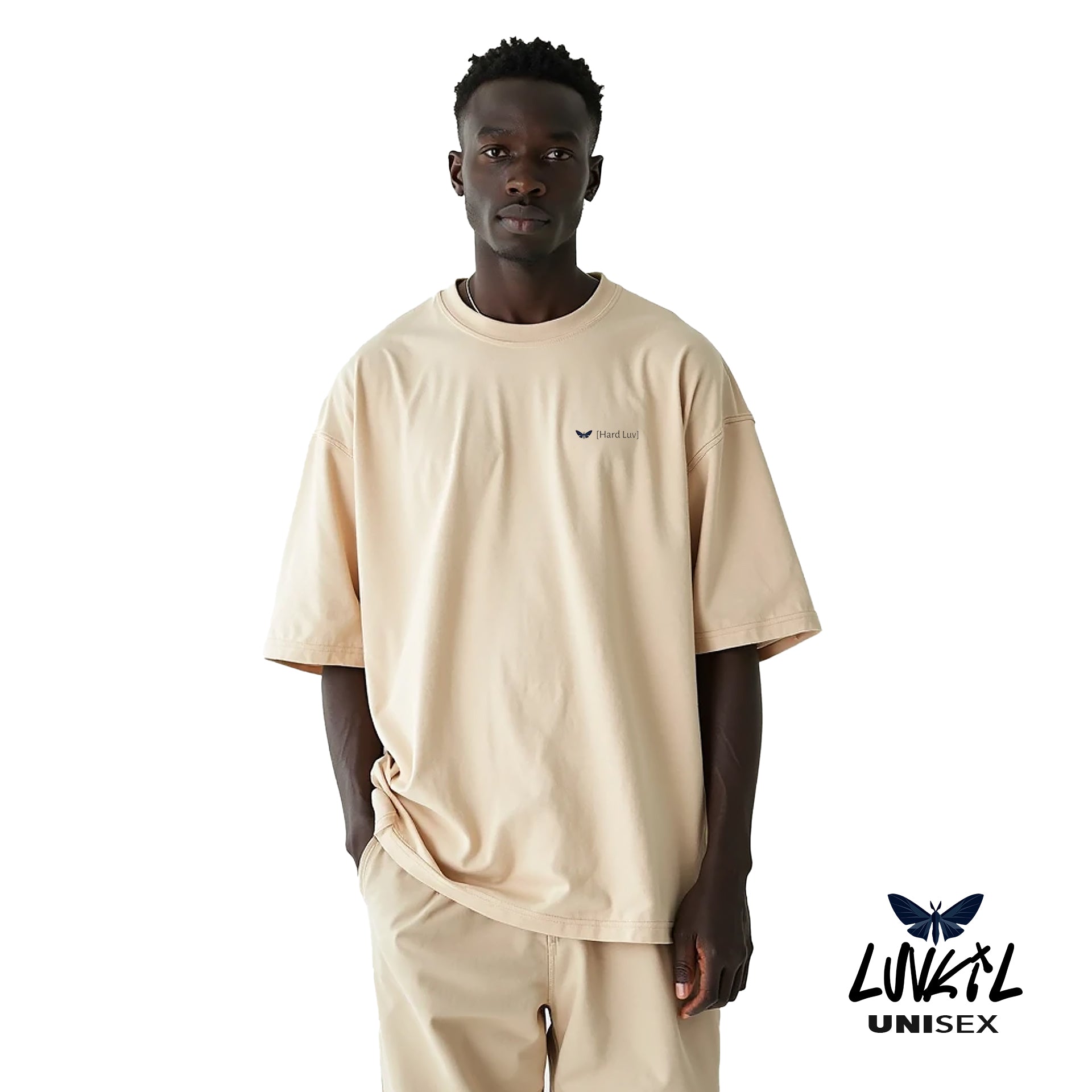 HARD LUV TEE - BEIGE