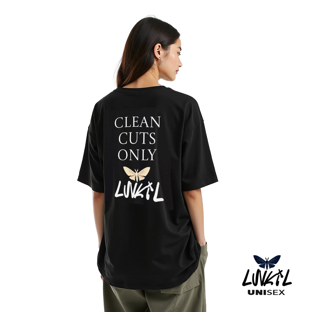 CLEAN CUTS ONLY TEE - BEIGE