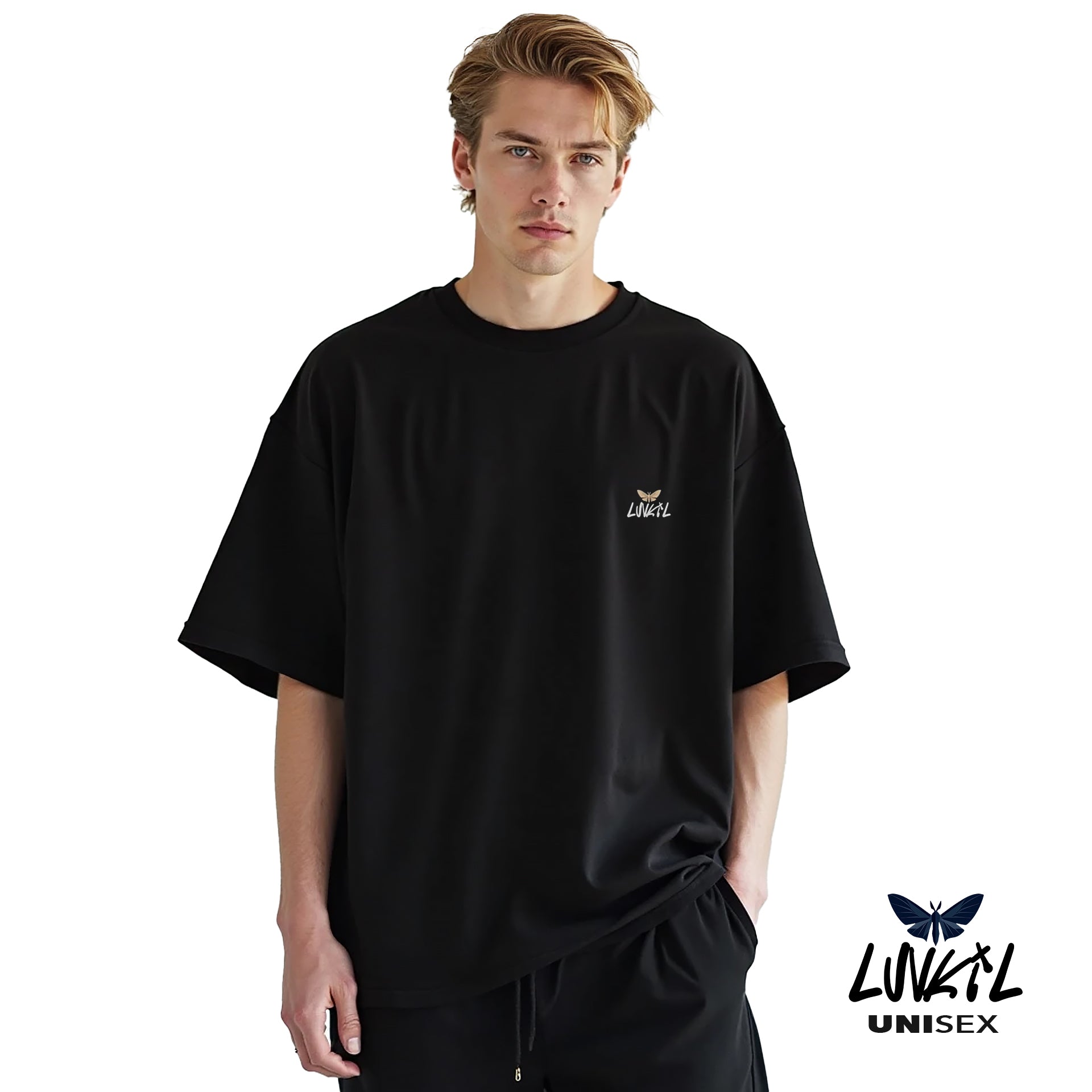 MOTH MARK TEE - BLACK