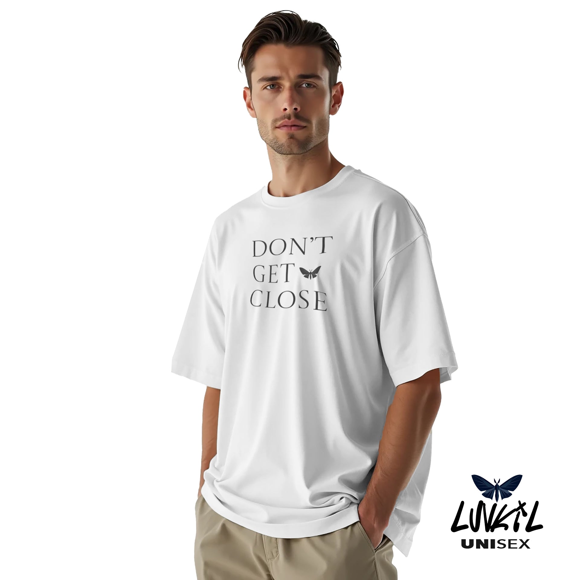 DONT GET CLOSE TEE - BLANC WHITE
