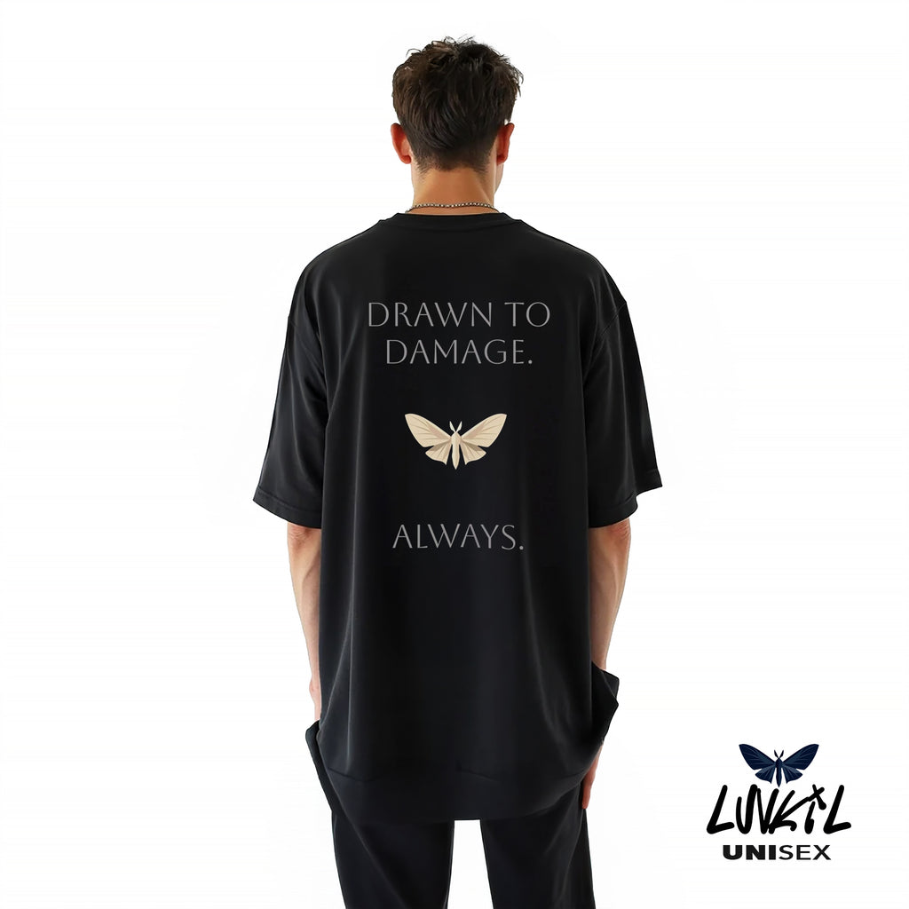 DRAWN TO DAMAGE TEE - BLACK