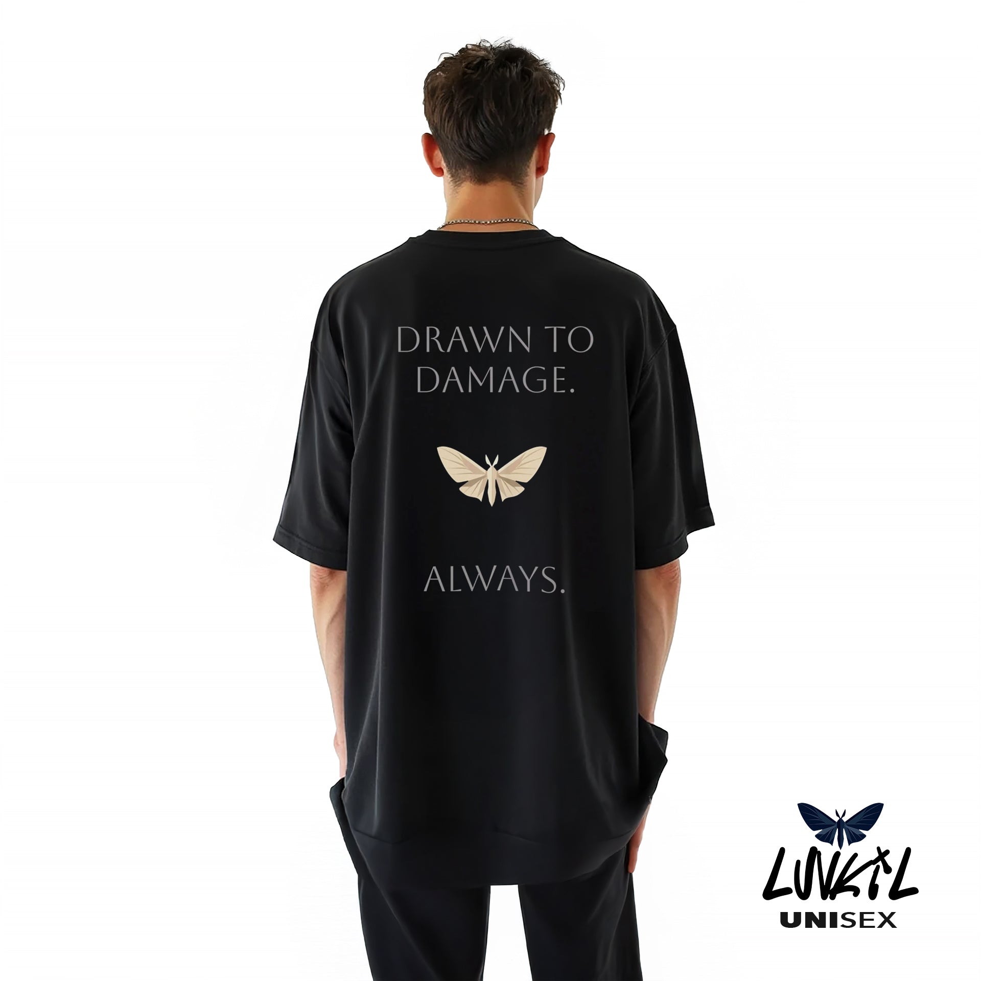 DRAWN TO DAMAGE TEE - BLACK