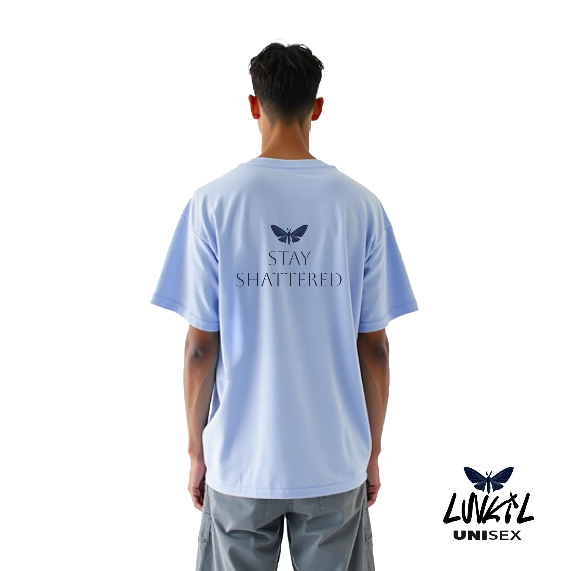 STAY SHATTERED TEE - BLUE